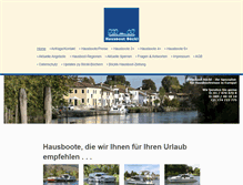Tablet Screenshot of hausboot-boeckl.com